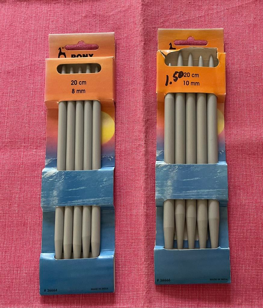 Twee sets korte breinaalden, Ophalen of Verzenden, Nieuw, Breien, Naald