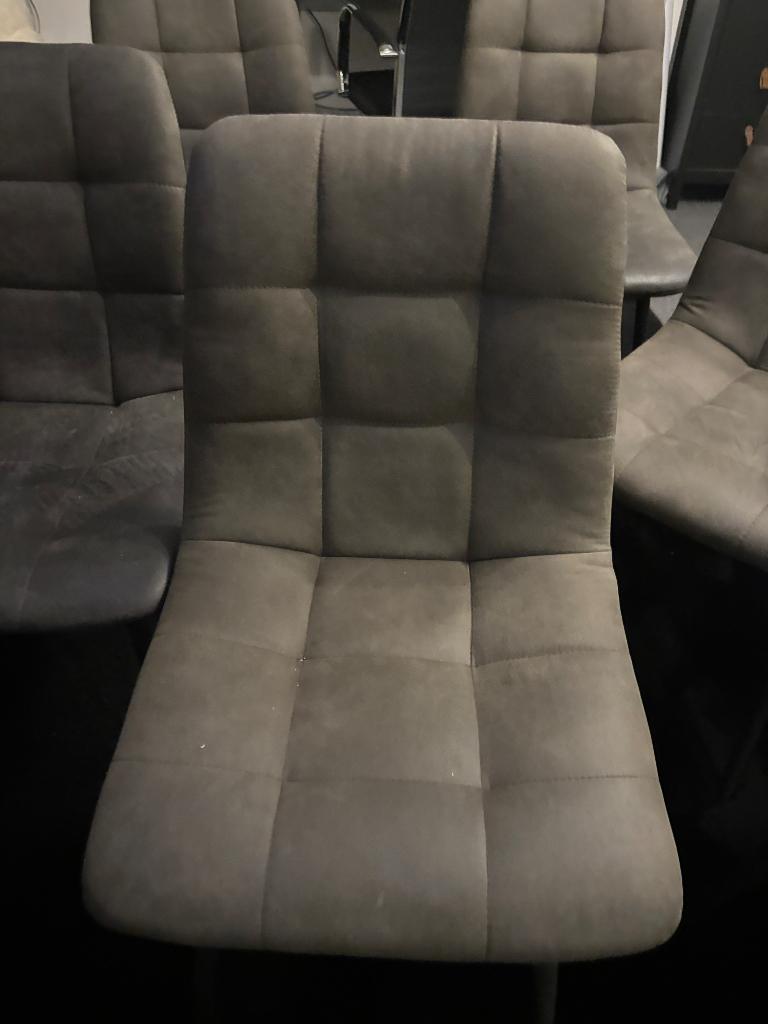 6 Mooie eetkamer Stoelen., Ophalen, Zo goed als nieuw, Grijs, Vijf, Zes of meer stoelen