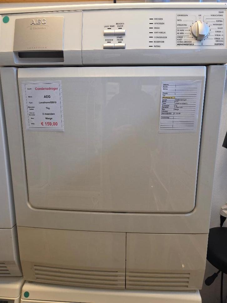 condensdroger - AEG - 7kg, Witgoed en Apparatuur, Wasdrogers, Refurbished, Condens, Voorlader, 6 tot 8 kg, 85 tot 90 cm, Anti-kreukfase