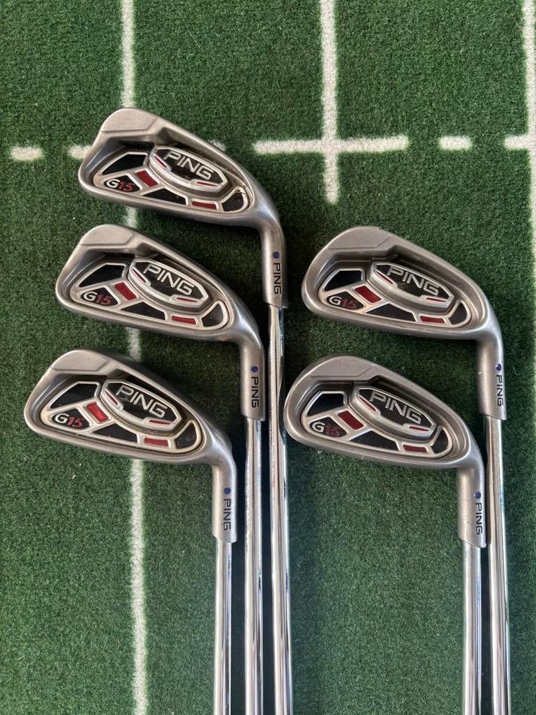 Ping G15 Ijzerset | Ijzer 5/9 | Blue Dot | R Flex | +1 Inch, Ping, Set, Zo goed als nieuw, Ping