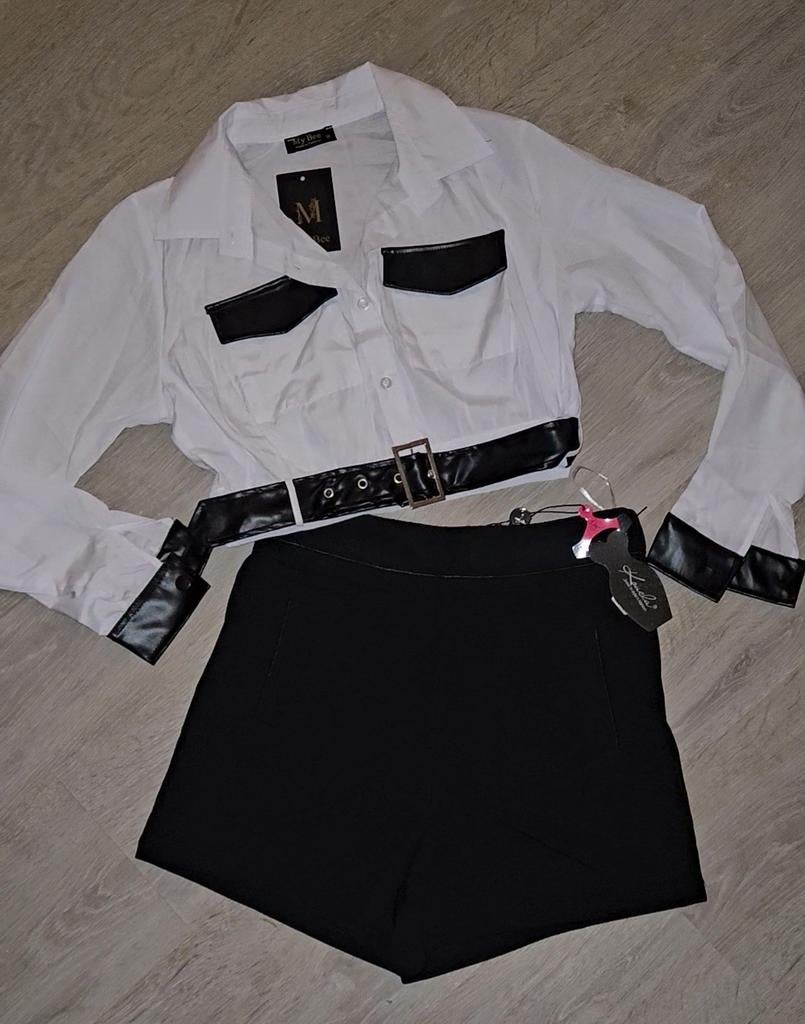 Partij restpartij blouse blousjes in zwart en wit 11 stuks, Kleding | Dames, Ophalen, Nieuw