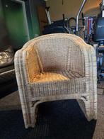 Rieten stoel, Huis en Inrichting, Stoelen, Ophalen, Gebruikt, Bruin, Riet of Rotan