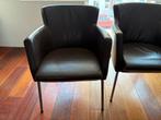Leren eetkamerstoelen, 30 euro per stoel., Ophalen, Gebruikt, Bruin, Leer