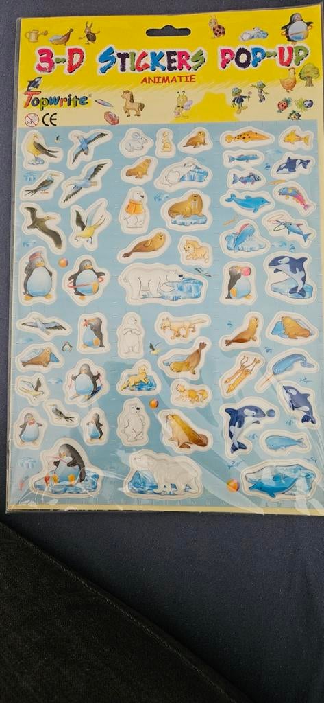 3D Pop-Up Stickers Dieren - Nieuw Pakje, Ophalen of Verzenden, Nieuw, Meerdere stickers