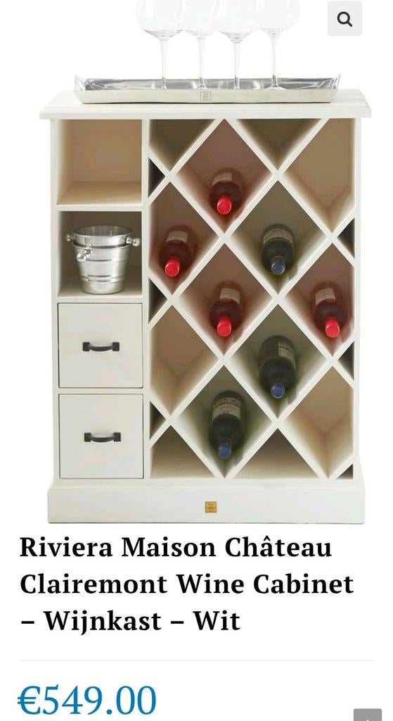 Kastje Riviera Maison RM            ( nieuwprijs € 549 ), Ophalen, Gebruikt, 15 tot 25 flessen, 75 cm of meer