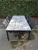 Tuintafel incl. 6 stoelen, Tuin en Terras, Ophalen, Eettafel
