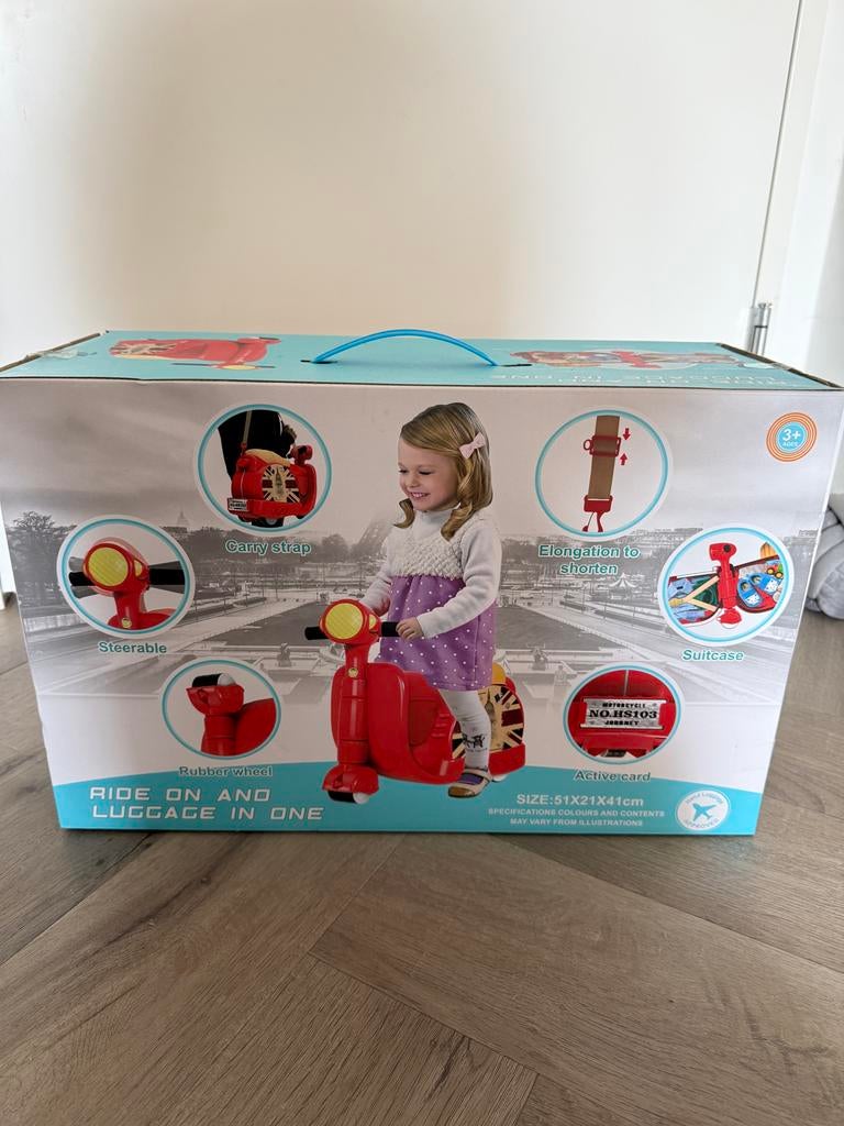 Pirox Ride-On Scooter Koffer - Rood, Ophalen of Verzenden, Nieuw, Loopvoertuig