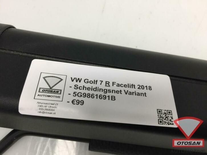 vw golf 7 r facelift variant scheidingsnet 5g9861691b, Auto-onderdelen, Interieur en Bekleding, Gebruikt, Volkswagen, Volkswagen AG