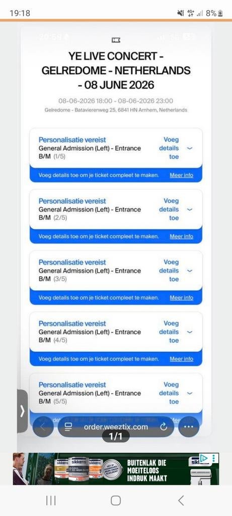 Kanye West Tickets, Twee personen