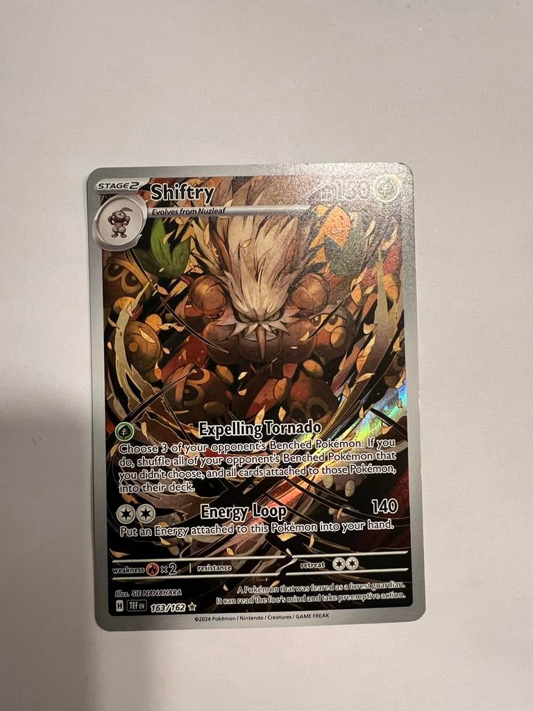 Shiftry Full Art Pokémon Kaart - Mint Conditie, Ophalen of Verzenden, Nieuw, Losse kaart, Foil