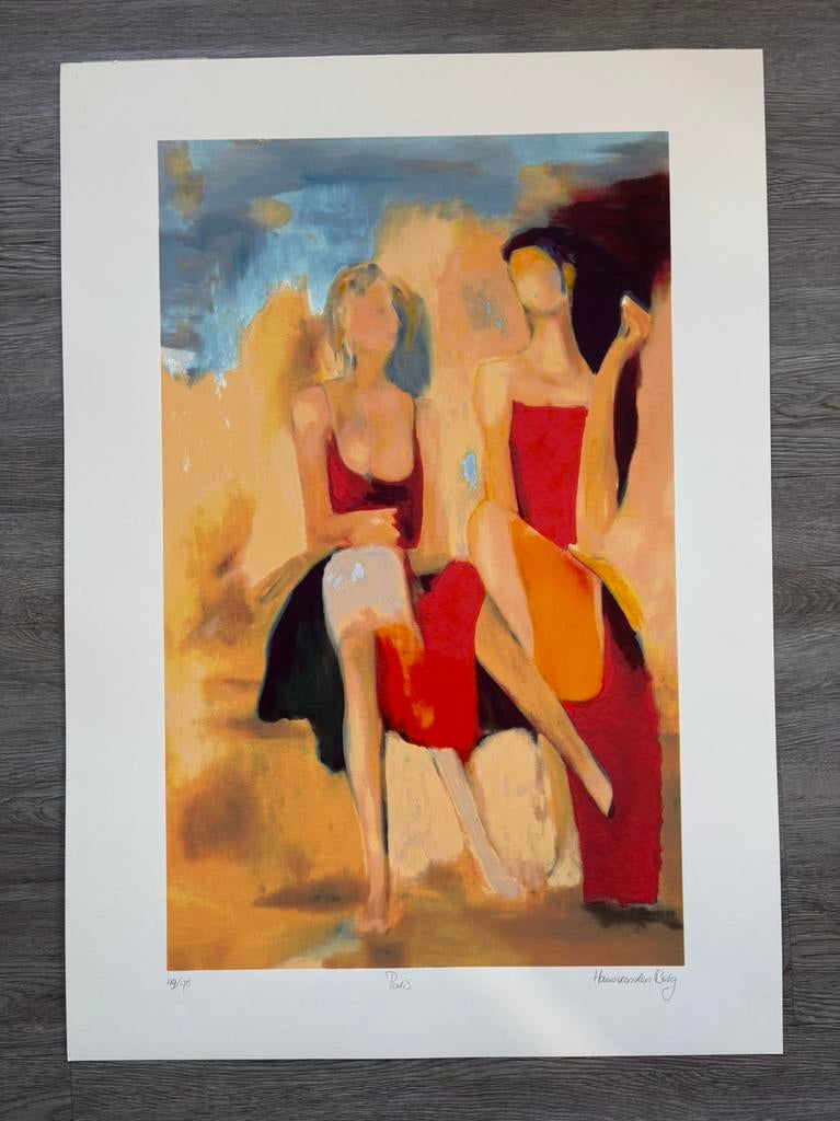 Hans van den Berg - “Paris” - zeefdruk (62 x 93cm), Antiek en Kunst, Kunst | Litho's en Zeefdrukken, Ophalen