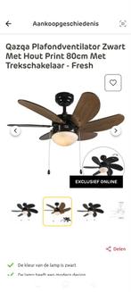 Te koop plafond ventilator, Ophalen, Nieuw, Hout