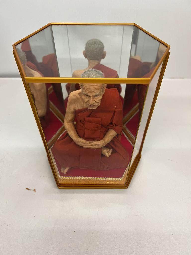 Monnik Thailand levens echt in vitrine