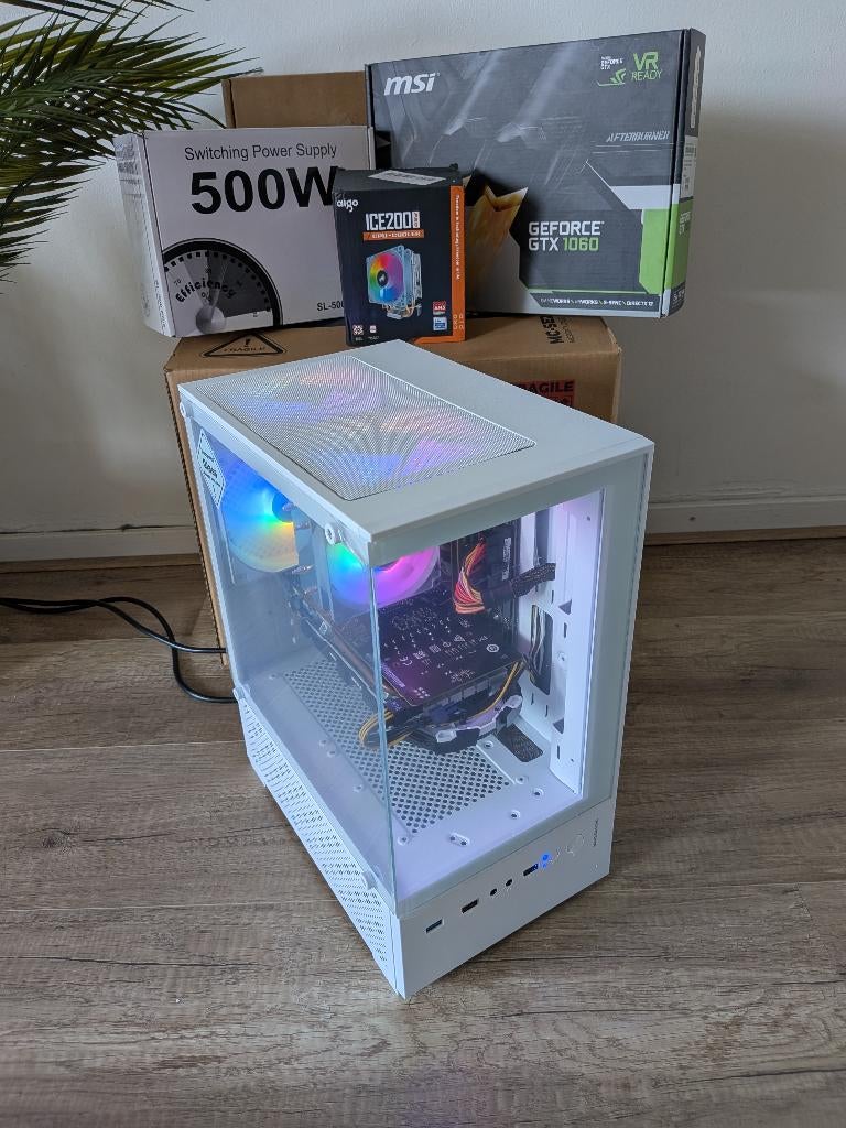 Snelle GAME PC – i5 / GTX 1060 6GB / 16GB DDR4 / RGB / NIEUW, Ophalen, Zelf gebouwde pc, Virtual Reality, Zo goed als nieuw