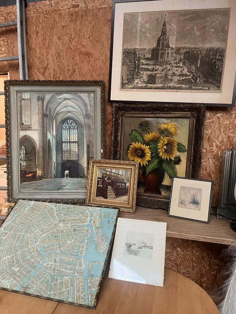 Lot met verschillende schilderijen, Ophalen