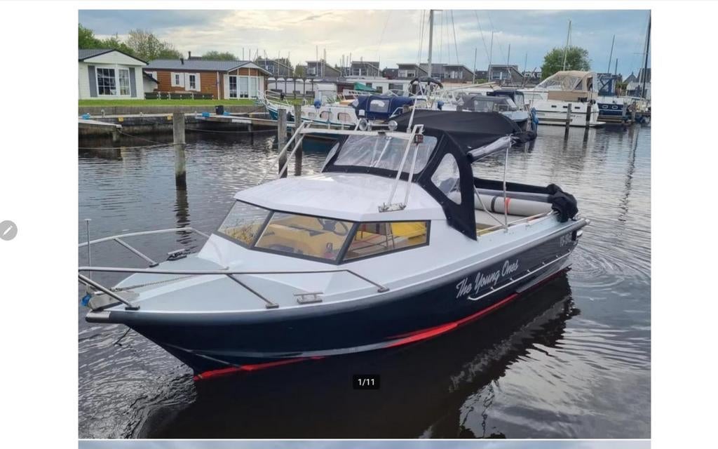.Unieke Vol Aluminium kajuit Speed Visboot - Snel en Robuust, Watersport en Boten, Gebruikt, Binnenboordmotor, Aluminium, Ophalen