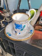 Vintage Pirkenhammer Kop en Schotel - Blauwe Bloemen, Ophalen of Verzenden