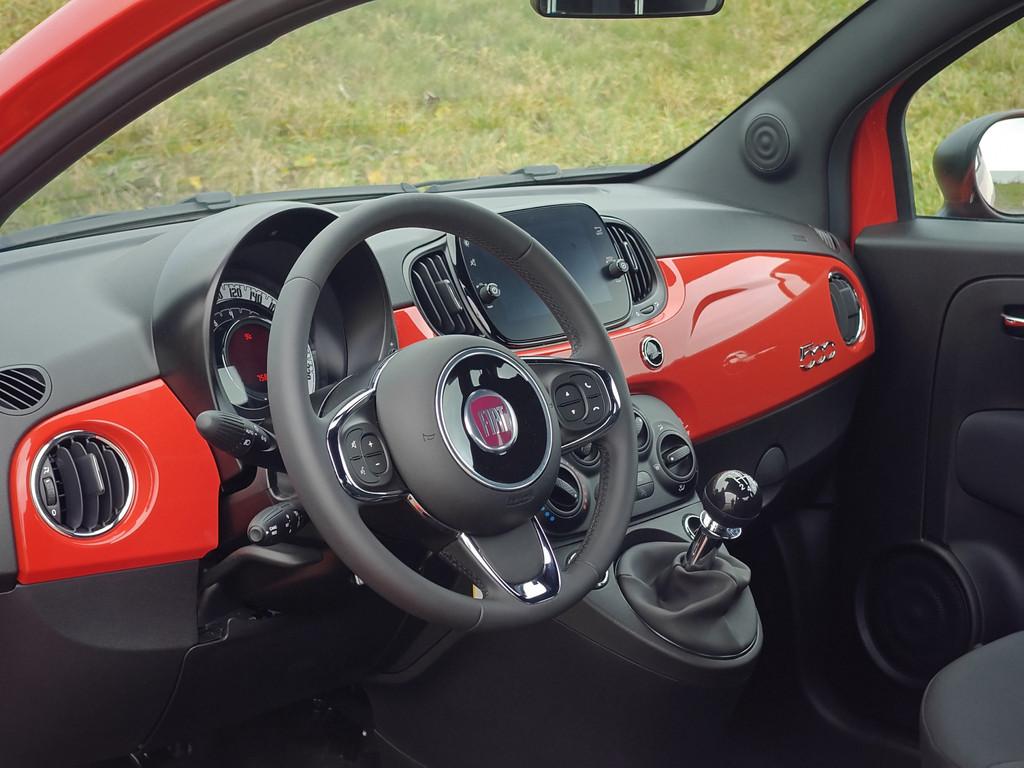 Fiat 500 1.0 Hybrid | Nieuwstaat | Carplay (bj 2024), Auto's, Fiat, Voorwielaandrijving, 12 maanden, Stof, Zwart