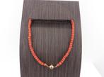 Bloedkoralen collier gouden slot                         D97, Ophalen of Verzenden, Overige materialen, Ketting