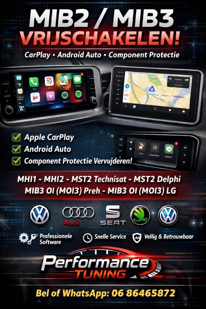 MIB2 / MIB3 Vrijschakelen – CarPlay, Android Auto & CP OFF, Computers en Software, Navigatiesoftware, Nieuw, Update, Heel Europa