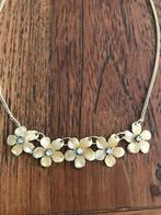 Jaren 50 kunststof ketting, Sieraden, Tassen en Uiterlijk, Kettingen, Kunststof, Gebruikt, Ophalen of Verzenden, Goud