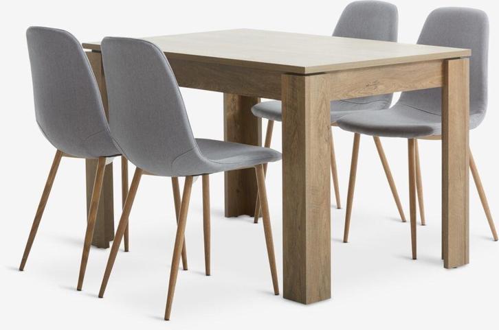 VEDDE eettafel met vier stoelen, Huis en Inrichting, Tafels | Eettafels, Gebruikt, 50 tot 100 cm, 100 tot 150 cm, Rechthoekig