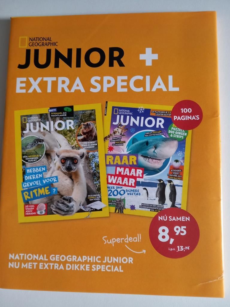 Nieuwe National Geographic junior en dikke special., Boeken, Tijdschriften en Kranten, Ophalen of Verzenden, Nieuw, Wetenschap en Natuur