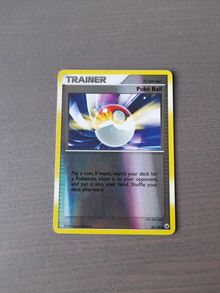 2008 majestic dawn 85/100 poke ball reverse, Ophalen of Verzenden, Gebruikt, Losse kaart, Foil
