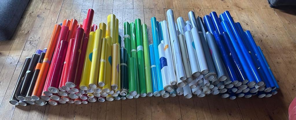 Partij vinyl sticker folie, Ophalen of Verzenden