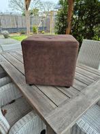 Bruine Leenbakker voetenbank/poef - ideaal voor verhuizing, Ophalen, Minder dan 50 cm, Gebruikt, Vierkant