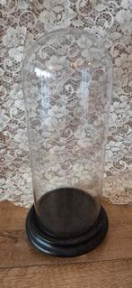 Glazen stolp met houten voet, Ophalen of Verzenden, Gebruikt