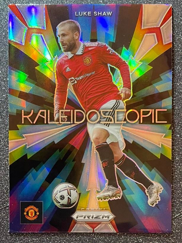 Panini PRIZM 22/23 KALEIDOSCOPIC LUKE SHAW MANCHESTER UNITED, Verzenden, Zo goed als nieuw, Plaatje
