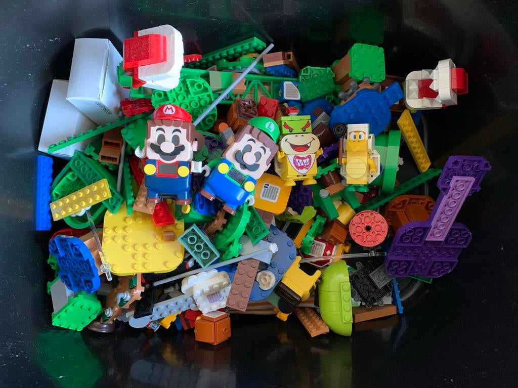 Super Mario lego met Mario en Luigi, Ophalen, Gebruikt, Compleet, Lego