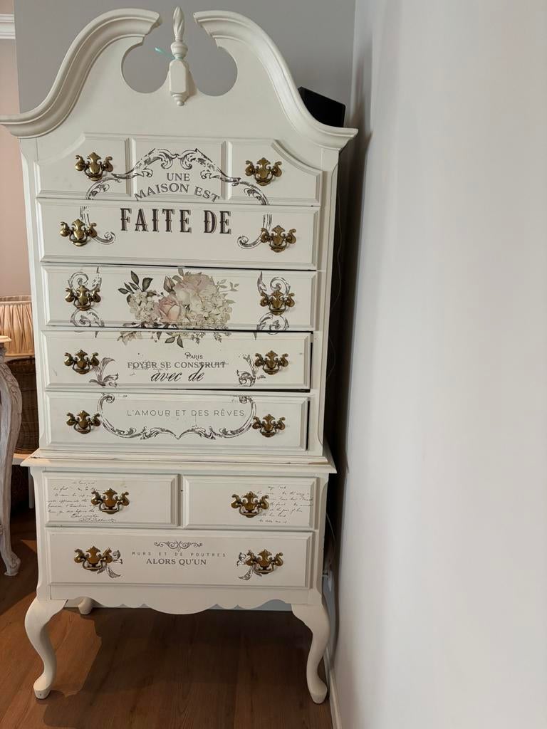 Queen anne barok laden kast uniek, Ophalen of Verzenden, Zo goed als nieuw, 25 tot 50 cm