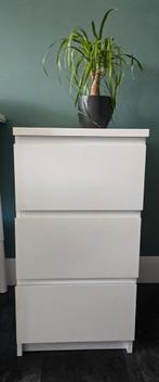 Ikea Malm ladekast wit. 3 lades., Huis en Inrichting, Kasten | Ladekasten, Ophalen, Minder dan 50 cm, Gebruikt, 3 of 4 laden