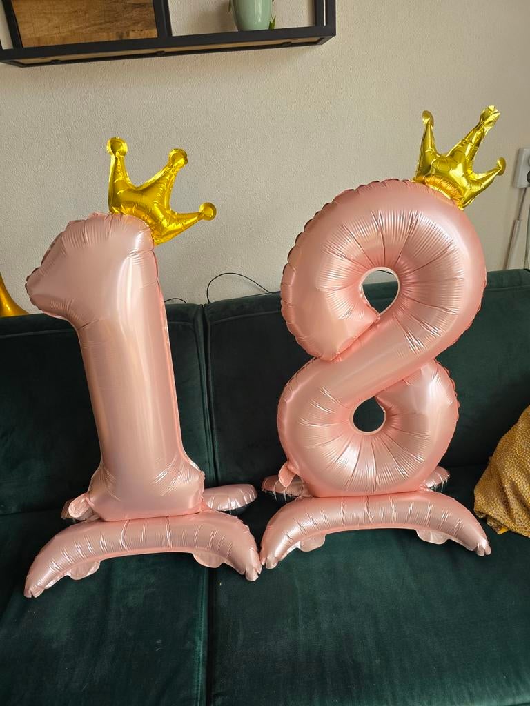 Gativs 18 kroon haarband verjaardag kroon tiara hoofdband met 18e verjaardag roségouden sjerp en taartdecoratie 18 voor 18e verjaardag party deco zilver