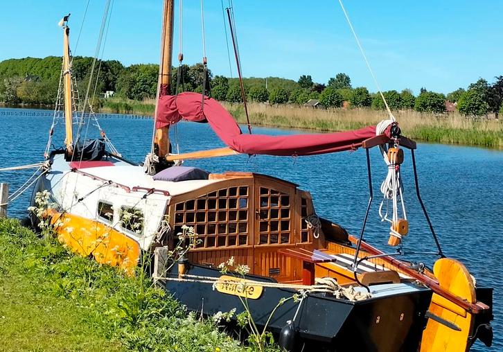 Barends en Teske zeeschouw 9.70, Watersport en Boten, Platbodems, Zo goed als nieuw, 9 tot 12 meter, Staal, Diesel, Ophalen