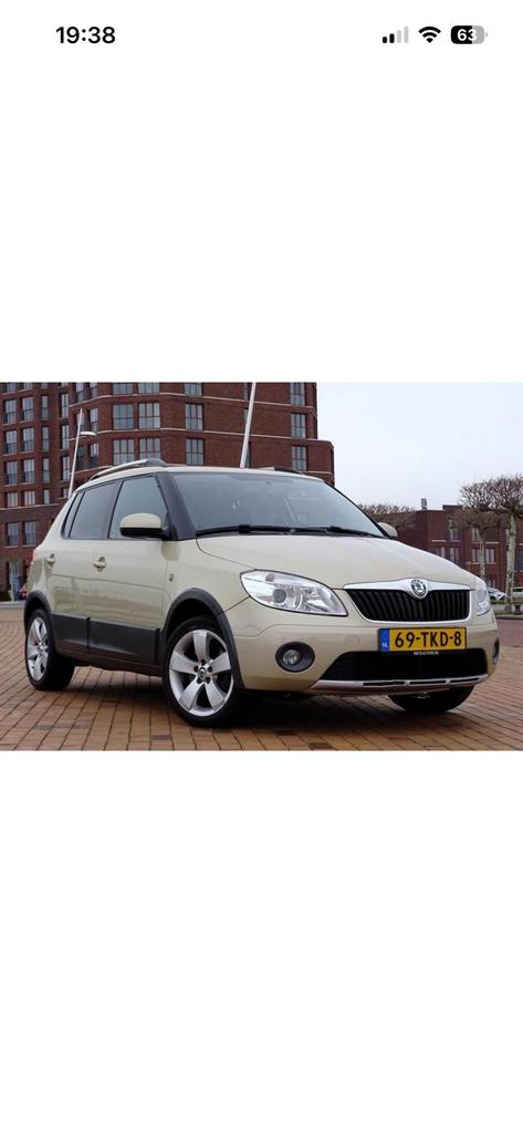 Zeldzame Skoda Fabia Scout, Nl, vol onderhoud, automaat, Stof, 1064 kg, 49 €/maand, Origineel Nederlands