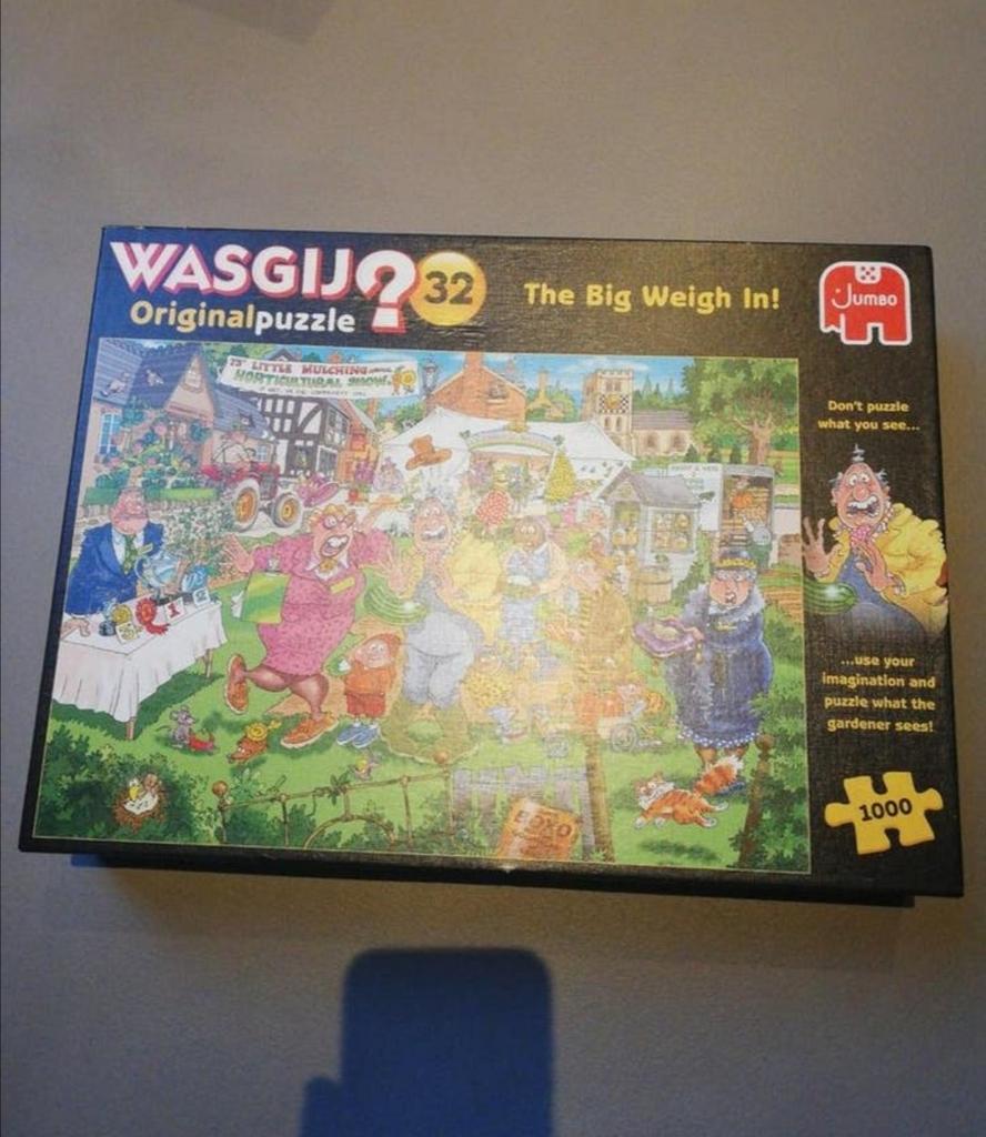 Wasgij 32 the big weigh-in, 1000 stukjes, Ophalen of Verzenden, 500 t/m 1500 stukjes, Zo goed als nieuw, Legpuzzel