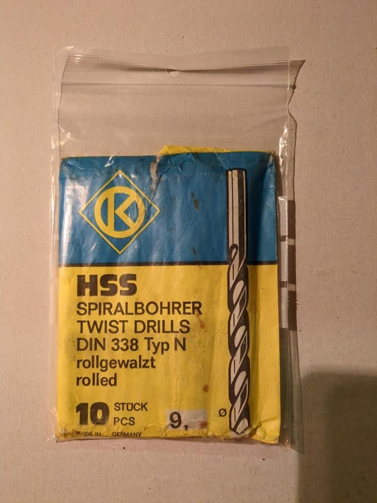Metaal boor 9 mm. 10 stuks, Ophalen of Verzenden, Nieuw, IJzer
