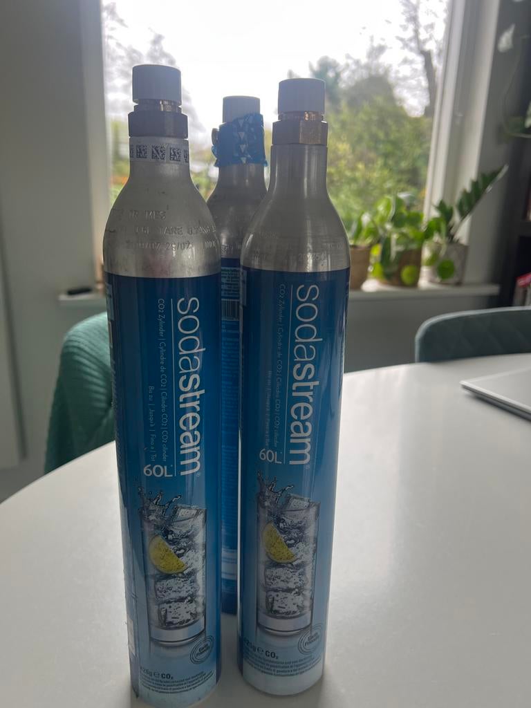 Lege SodaStream CO2 cilinders (3 stuks), Witgoed en Apparatuur, Bruiswatermachines, Ophalen, Gebruikt