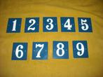 oud huisnummer 2 3 4 5 6 7 9 nummer nummerbord plaat huis, Antiek en Kunst, Ophalen of Verzenden