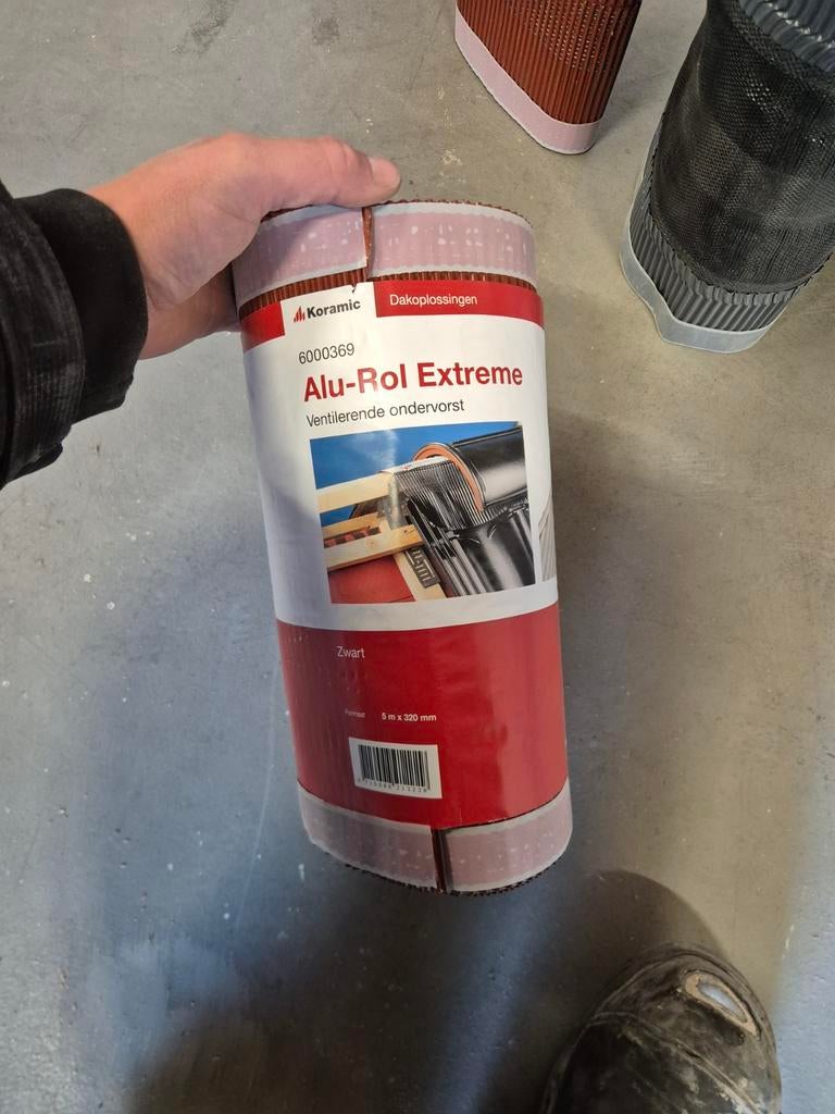 Alu-Rol Extreme Zwart - Ventilatie onder vorst nokafwerking, Ophalen