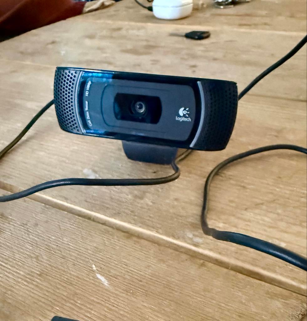 Logitech C920 webcam, Computers en Software, Webcams, Ophalen, Gebruikt, Windows, Monitorclip