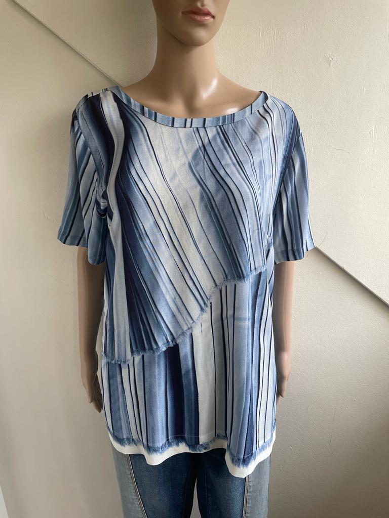 Elena Miro top *NIEUW* maat 40 blauw wit blouse, Maat 38/40 (M), Blauw, Ophalen of Verzenden, Zo goed als nieuw