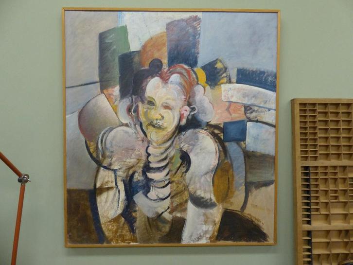 Olieverf schilderij van Martin Sjardijn 91,5 x 101,5 cm 1977, Antiek en Kunst, Kunst | Schilderijen | Modern, Ophalen