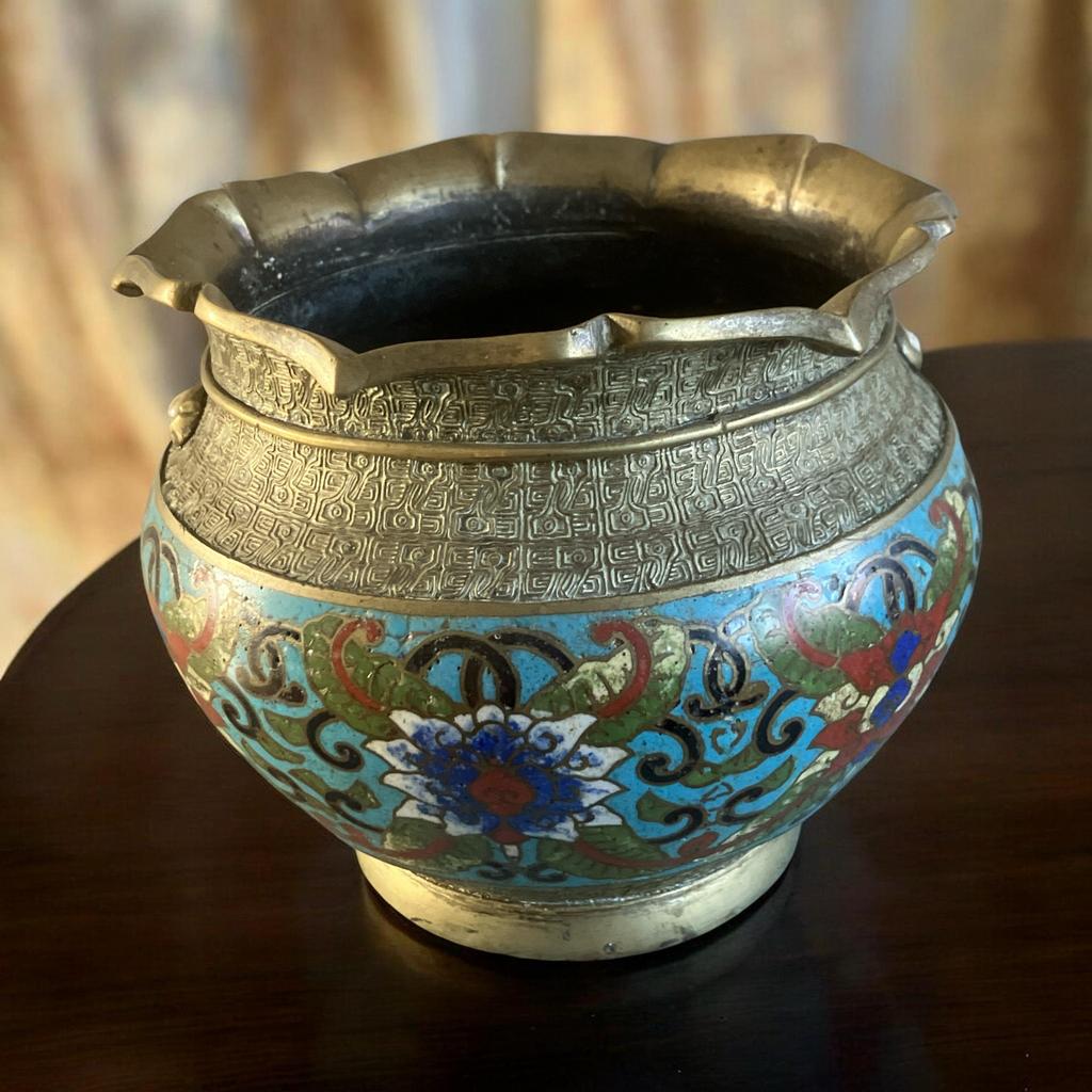 Antieke Cloisonné Kom/Jardinière - Japan/China, Ophalen of Verzenden