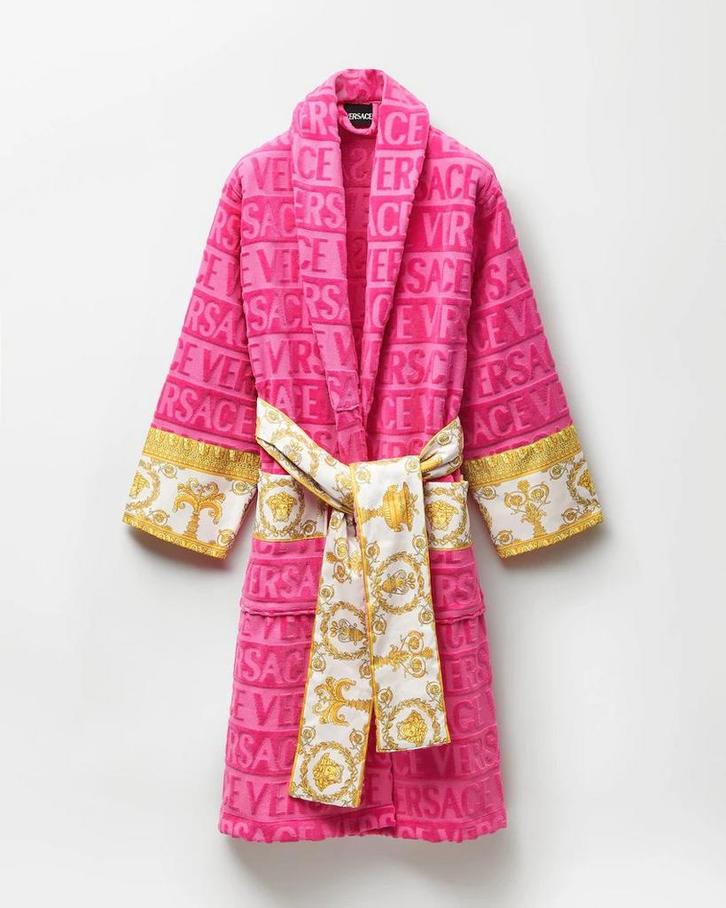 Versace Badjas Roze met Barokprint, Kleding | Dames, Overige Dameskleding, Nieuw, Ophalen