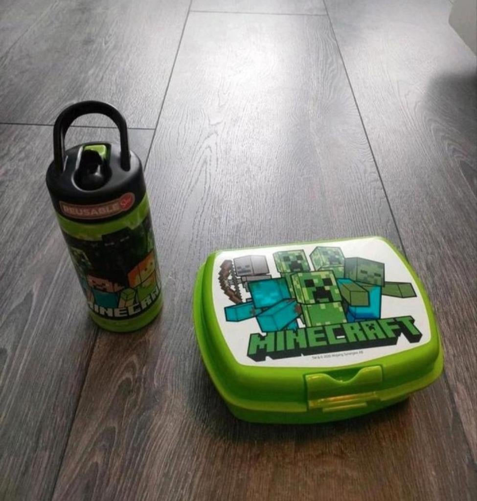Nieuw Minecraft broodtrommel en beker set, Ophalen, Nieuw