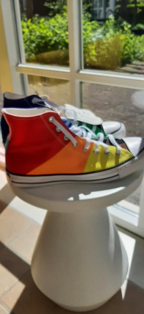 Heren Converse hoge gympen All star in regenboogkleuren, Ophalen, Overige kleuren, Nieuw, Sneakers of Gympen